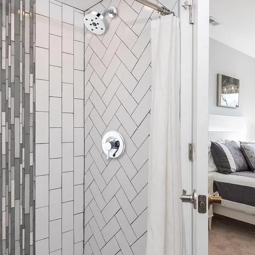 Vista 7 de Kit de molduras de ducha y bañera, compatible con válvula Moen Posi-Temp, cromado