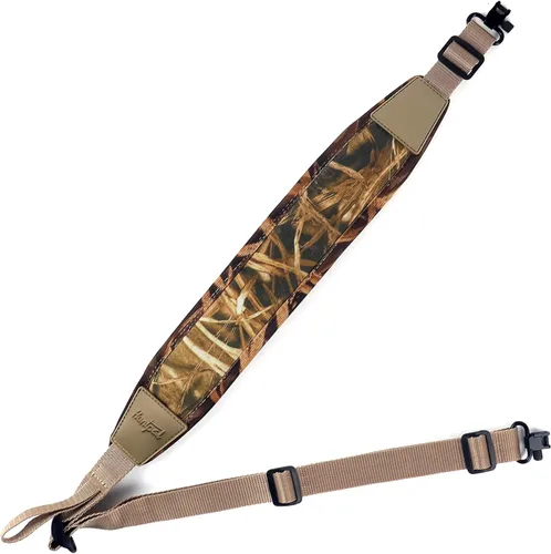 Vista 10 de HUNTPAL Stalker Sling Two Point Gun Shotgun Rifle Sling with Removable Swivels, Neoprene Padded Length Adjustable Universal Shoulder Hunting Gun