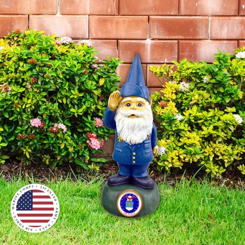 Vista 2 de Red Carpet Studios 35162 Gnomo militar de jardín, Fuerza Aérea