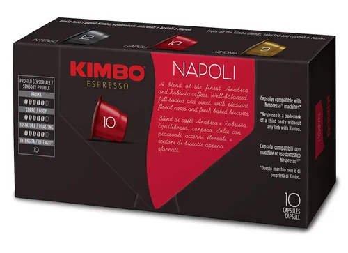 Vista 2 de Kimbo Espresso Napoli - Cápsulas Nespresso, 100% café arábica (paquete de 50 cápsulas)