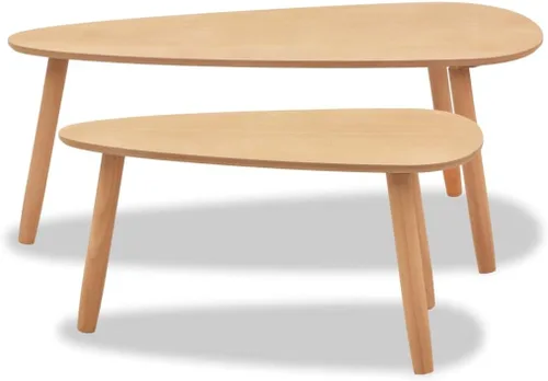 Vista 4 de Mesa auxiliar, mesa de centro y escritorio, mesa de centro de madera maciza adecuada para sala de estar, oficina, balcón, sala de estar familiar