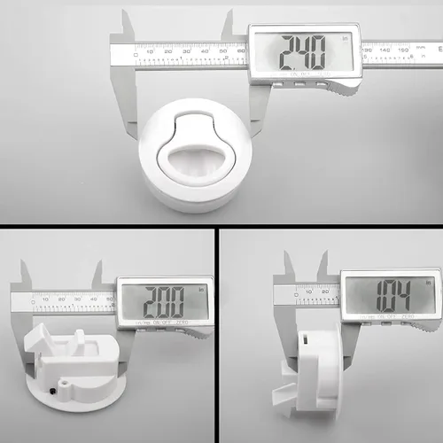 Vista 6 de Slam Latch - Pestillo empotrado de 2 pulgadas, mango de plástico blanco para puerta de escotilla de gabinete en caravana, barco, cámper, remolque