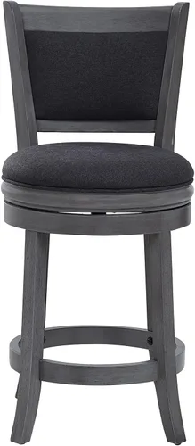 Vista 4 de Ball & Cast Taburetes giratorios tapizados para mostrador de cocina, taburetes de bar de 24 pulgadas de altura del asiento, silla de taburete