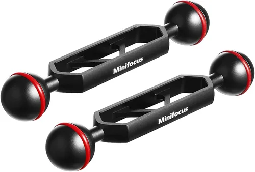 Vista 11 de MINIFOCUS Brazo de extensión de aluminio de doble bola de 4 pulgadas, conector de cabeza de bola de 1 pulgada, sistema de brazo CNC subacuático