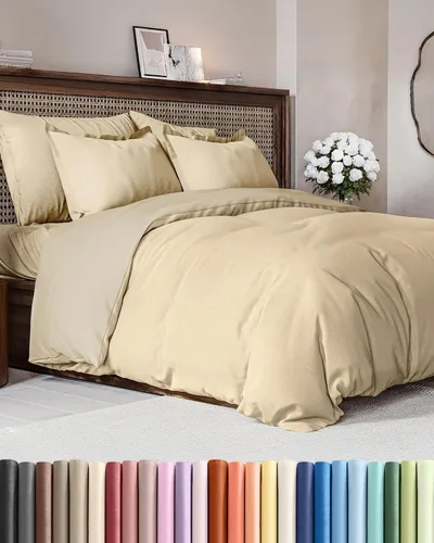 Vista 59 de Juego de funda de edredón tamaño Queen - Juego de funda de edredón extra suave tamaño Queen 90 x 90 con 2 fundas de almohada - Ropa de cama de hotel