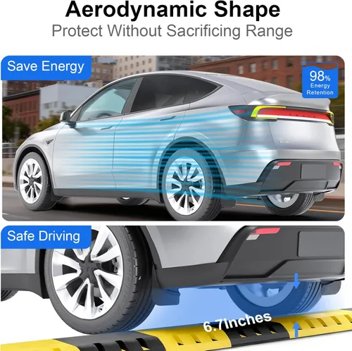 Vista 2 de Aletas de barro Tesla Model Y Juniper 2026 (paquete de 4) – Accesorios de protección contra salpicaduras de TPE grueso para 2025-2026, instalación