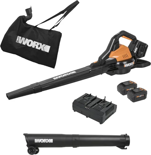 WORX Soplador de hojas inalámbrico 3 en 1 de 40 V/aspiradora de hojas