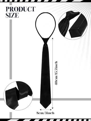 Vista 2 de El traje de rayas blancas y negras para mujer incluye blazer a rayas con parte delantera abierta, pantalones largos con corbata para Halloween