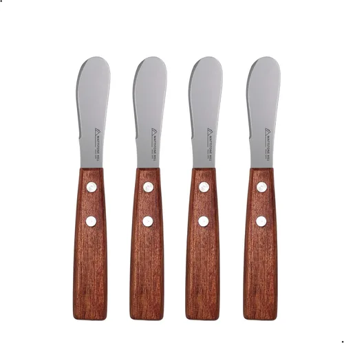 Vista 8 de Cuchillo para Queso - MATTSTONE HILL Cuchilla para Queso, Cortador de Queso Duro, Acero Inoxidable Premium, Mango Negro