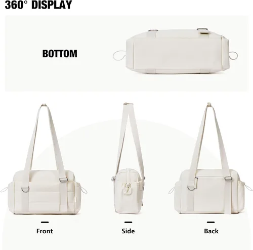 Vista 7 de ROULENS Bolsa pequeña de gimnasio para mujer, juego de 2 mini bolsas de gimnasio con compartimento húmedo y billetera para monedas, bolsa