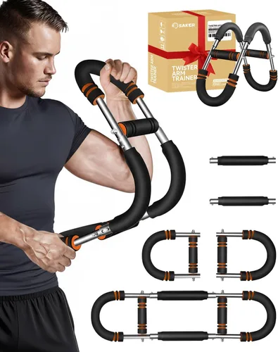 2026 New Saker PowerTwist Arm Trainer, Adjustable Forearm Strengthener, Arm Exercise and Chest Workout Equipment for Home Gym, for Men, Ideas for