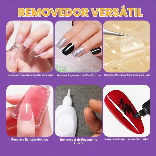 Vista 5 de Makartt Removedor de pegamento para uñas a presión: 0.3 fl oz de pegamento para puntas de uñas, uñas acrílicas, uñas postizas, removedor
