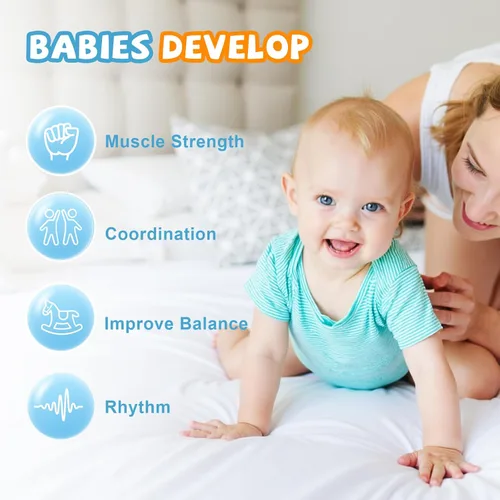 Vista 3 de Jersey de bebé con soporte, para bebés de 6 a 24 meses, puentes y gorilas con cadena ajustable, fácil de montar y almacenar, para jugar