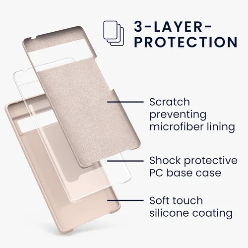 Vista 25 de kwmobile Funda Compatible con Google Pixel 6 Pro - Funda de teléfono de silicona TPU con acabado suave - Azul Arrecife