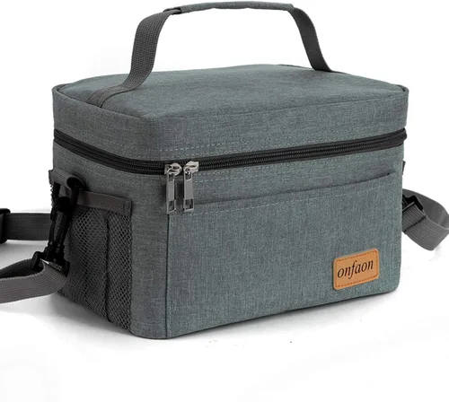 Vista 11 de ONFAON Lonchera para hombres/mujeres, lonchera reutilizable con aislamiento, bolsa de refrigeración a prueba de fugas, bolsa de almuerzo congelable