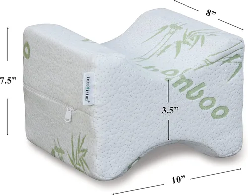 Vista 4 de InteVision Almohada de rodilla: proporciona una alineación espinal óptima para ayudar a reducir el dolor de espalda baja, pierna, cadera, tobillo
