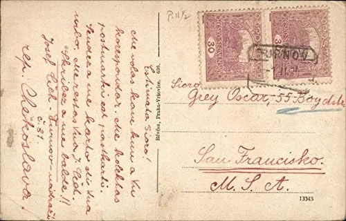 Vista 2 de Hruba Skala Hruba Skala, República Checa Postal antigua original