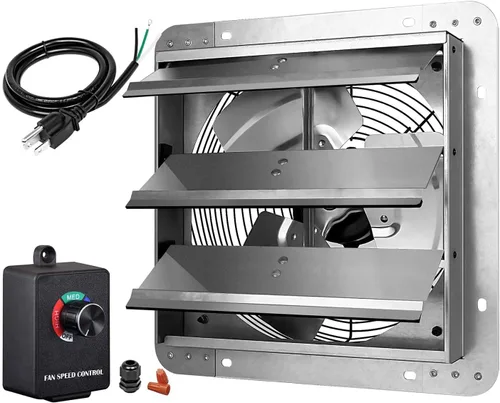 Vista 9 de Simple Deluxe Extractor de 12 pulgadas, funcionamiento silencioso y construcción duradera, ideal para el hogar, oficina, garaje y cobertizo