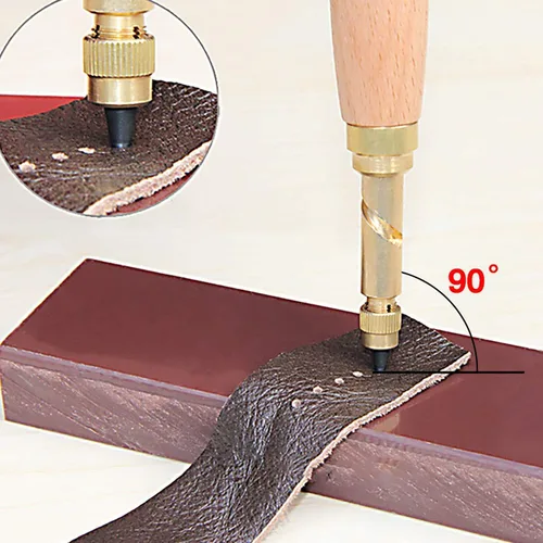 Vista 6 de Herramienta de cuero ajustable para taladro, perforadora de papel, perforadora de papel, perforadora de manualidades, perforadora de agujero