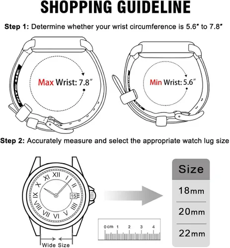 Vista 6 de Ritche Canvas Quick Release Watch Band 18mm 20mm 22mm Replacement Watch Straps for Men Women