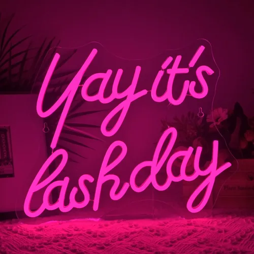 Vista 12 de Lucunstar Letrero de neón rosa «Be a Badass with a Goodass» con luz LED alimentada, conectividad USB, luz de neón LED con interruptor de atenuación
