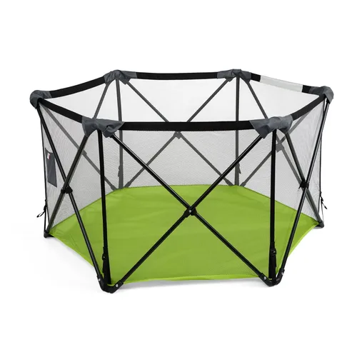 Vista 13 de Summer Infant Pop 'N Play Deluxe Ultimate Playard, Aqua Splash - Corralito portátil de cobertura completa para interiores/exteriores con plegado