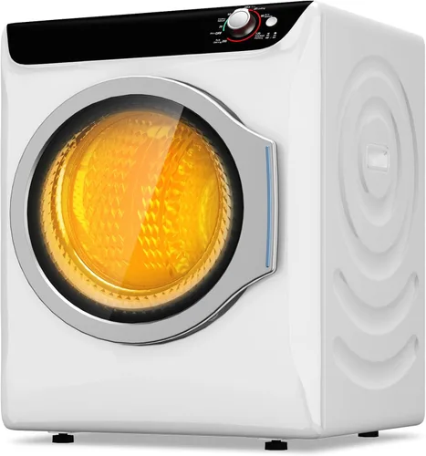Vista 8 de VCJ Secadora de ropa portátil para apartamento, secadora de ropa eléctrica compacta de 10 libras con tambor de acero inoxidable, 1.5 pies cúbicos