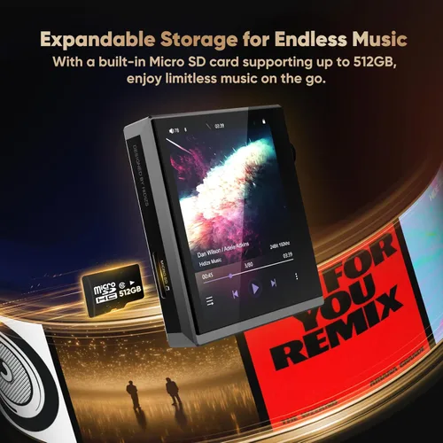 Vista 4 de Reproductor MP3 HIDIZS AP80 Pro-X con Bluetooth, reproductor de audio digital, chips Dac duales ESS9219C, 0.0015% THD+N, decodificación nativa
