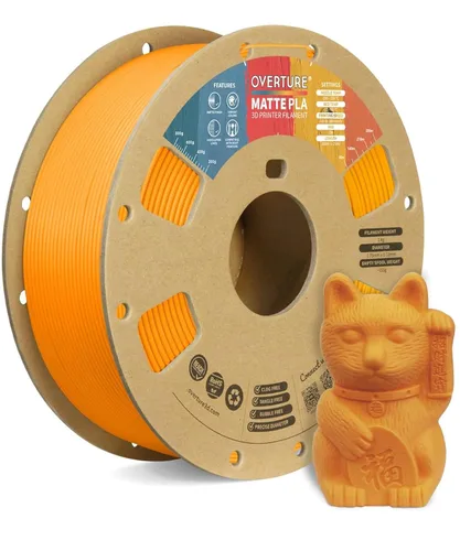 Vista 34 de OVERTURE - Filamento para impresora 3D de ácido poliláctico (PLA), 1.75 mm, carrete de cartón con filamento PLA mate de 2.2 libras, precisión