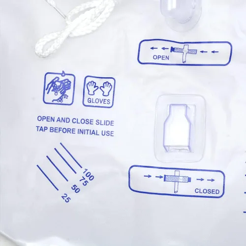 Vista 4 de 1 bolsa de drenaje urinario de 67.6 fl oz, bolsa de drenaje de orina con cámara antirreflujo, bolsa de drenaje de bolsa de recolección de orina