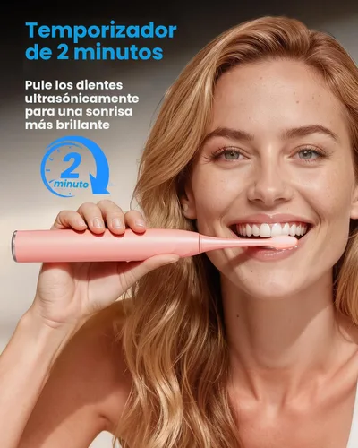 Vista 3 de Onlyone Cepillo de dientes eléctrico sónico para adultos, cepillo de dientes eléctrico ultrasónico recargable con 8 cabezales de cepillo, funda