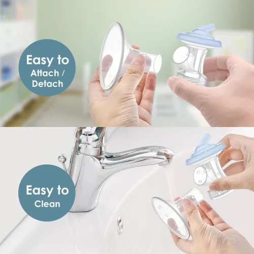 Vista 9 de Maymom MyFit - Juego de bridas de 0.945 in, conector de base de válvula de tubo protector mediano compatible con Medela New Pump in Style Maxflow