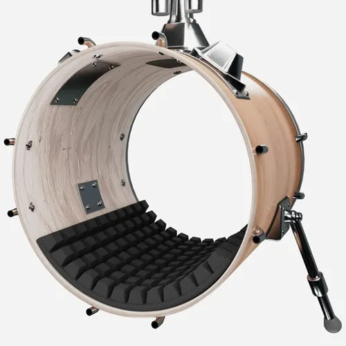 Vista 3 de Almohadilla amortiguadora para control de sonido de bombo Amortiguador de patadas 20 x 24 x 2.1 pulgadas Espuma acústica