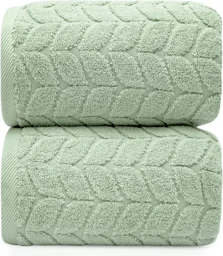 Sábanas de Baño de Lujo Ultra Suaves y Elegantes de 700 GSM | Paquete de 2 | Extra Grandes 35x70 Pulgadas | 100% Algodón de Fibra Larga Sin Torsión