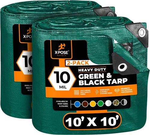 Vista 45 de Xpose Safety - Lona de poliéster resistente, 0.394 pulgadas de grosor, resistente al agua, con protección contra rayos UV, reversible