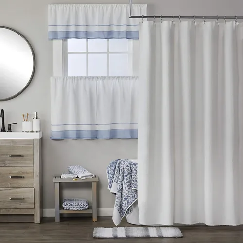 Vista 8 de SKL Home by Saturday Knight Ltd - Toalla de mano con hojas desgastadas paquete de 2 azul mezclilla