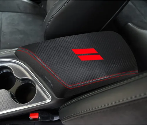 Vista 11 de YOSRTER para Accesorios de Dodge Challenger 2015 2016 2017 2018 2019 2020 2021 2022 2023 2024 Funda de Reposabrazos de Consola Central Caja