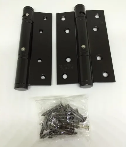 Vista 5 de Ranbo Bisagras de puerta de resorte de cierre automático de 5 pulgadas, acero inoxidable 304, tensión ajustable, cierre suave automático, bisagras