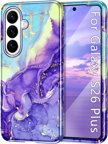 Vista 47 de Btscase para Samsung Galaxy S25, [Probado contra caídas de grado militar] Funda protectora de diseño de patrón de mármol, resistente, delgada