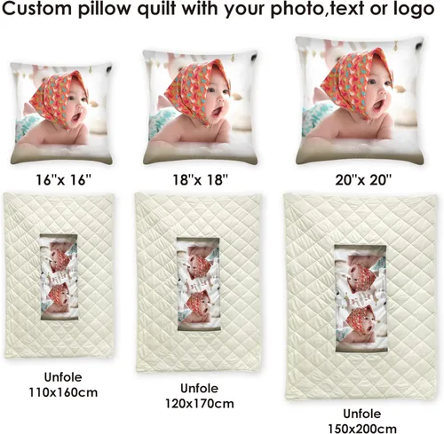 Vista 7 de Edredón de almohada con foto personalizada, almohada personalizada de doble uso, funda de almohada personalizada con imagen, almohadas decorativas