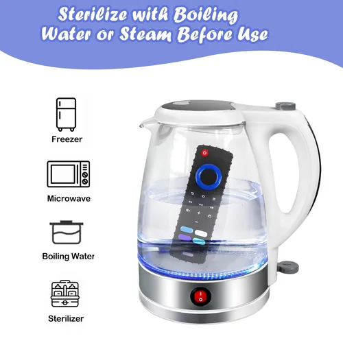 Vista 6 de Juguetes de dentición remotos de silicona para bebé, mordedores con forma de control remoto para bebés de 18 meses en adelante, mordedor de silicona