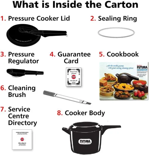 Vista 6 de Hawkins Futura Olla a presión anodizada dura, 7 litros