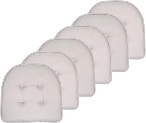 Vista 14 de Sweet Home Collection - Cojín de espuma viscoelástica para silla con capitoné, antideslizante, en forma de U, de 17 x 16 pulgadas, a cuadros Cuadros