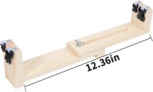 Vista 3 de ACKEIVTO Plantilla Ajustable de Longitud para Pulseras de Paracord con Marco de Madera - Kit de Herramientas para Trenzado y Tejido de Paracord