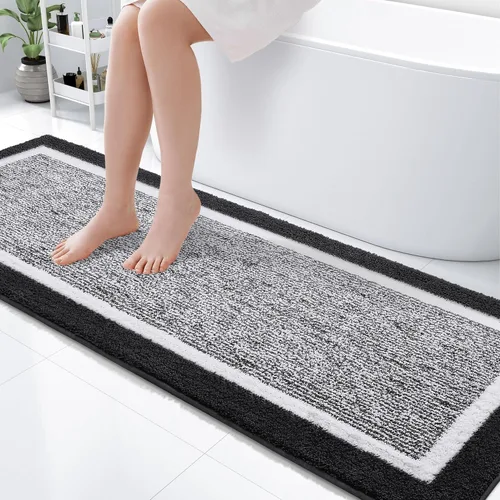 Vista 87 de OLANLY Alfombra de baño de microfibra extrasuave y absorbente, antideslizante, lavable a máquina, de secado rápido, adecuada para suelo de baño