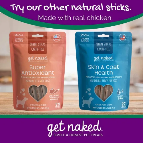Vista 6 de Get Naked - Palitos dentales para masticar sin granos, 1 bolsa de 6.2 onzas para control de peso, tamaño pequeño