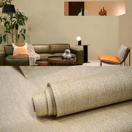 Vista 11 de Ansehan HA4001 - Revestimiento de pared hecho a mano con rayas de 36 pulgadas de ancho x 8 yardas de largo, texturizado, moderno, no prepegado, Gris