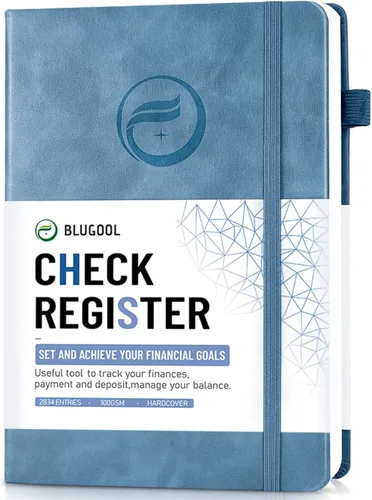 Vista 9 de Registros de cheques para chequera personal, registro Blugool de cheques con registros de cheques y transacciones, libro de registro de contabilidad