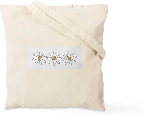 Vista 3 de CafePress Daisies Tote Bag Natural Canvas Tote Bag, Bolso de compras de tela, Caqui
