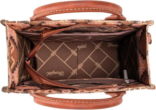 Vista 5 de Wrangler - Cartera para tarjetas de crédito para mujer, estilo bohemio, azteca, con bolsillo con cremallera